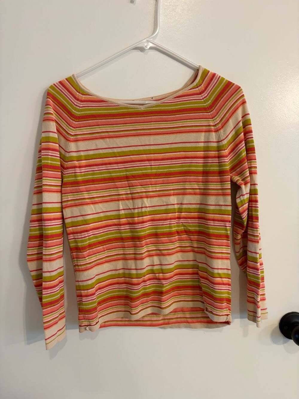 Talbots Women's Multi-Color Striped Long Sleeve Knit Sweater